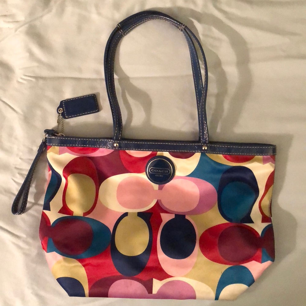Coach Scarf Print Tote - Gorgeous Colors!